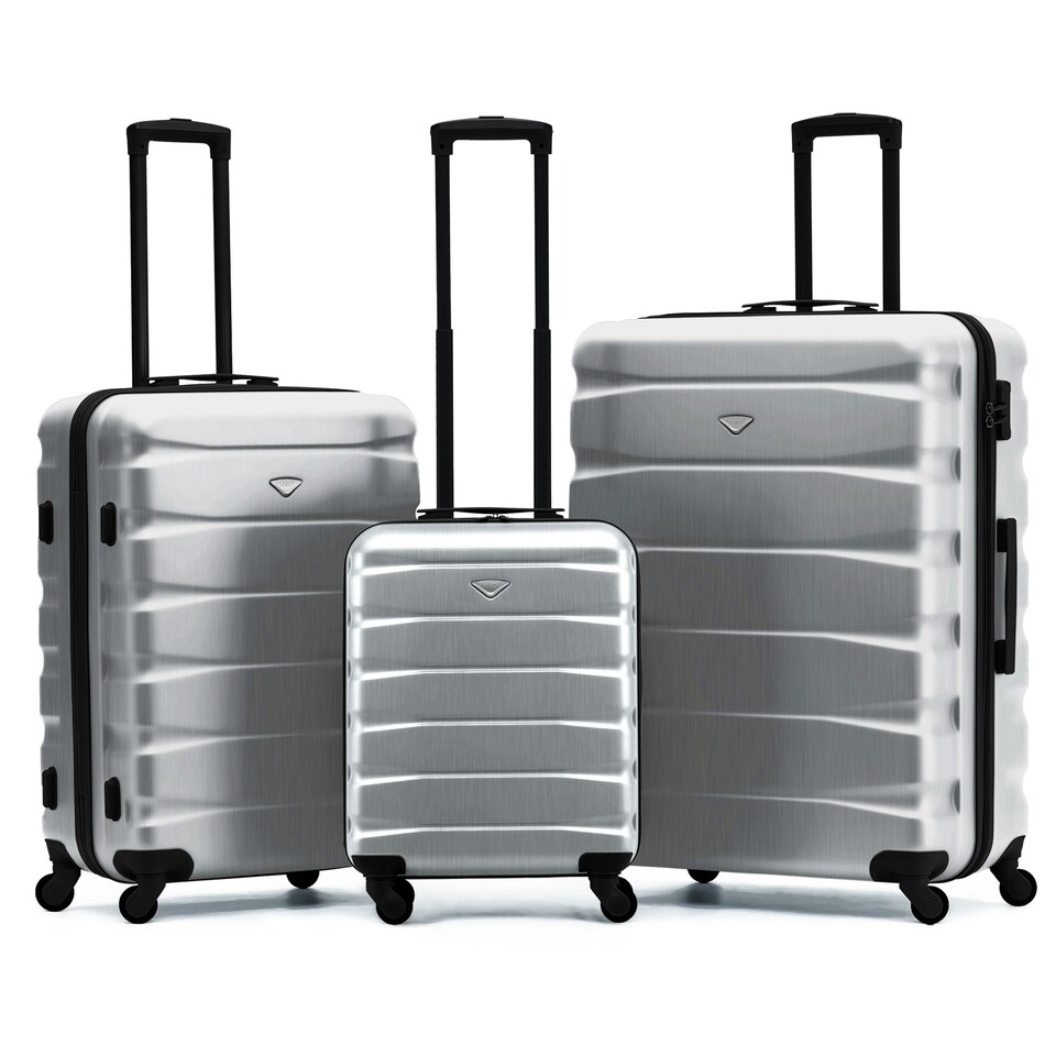 image 1 of Flight Knight Suitcase Set, Large Suitcase, Extra Large Suitcase, Cabin Suitcase 55x40x20cm - 60+ Airlines Approved - EasyJet, Jet2, Ryanair Priority Carry On Cream | Champagne | Large