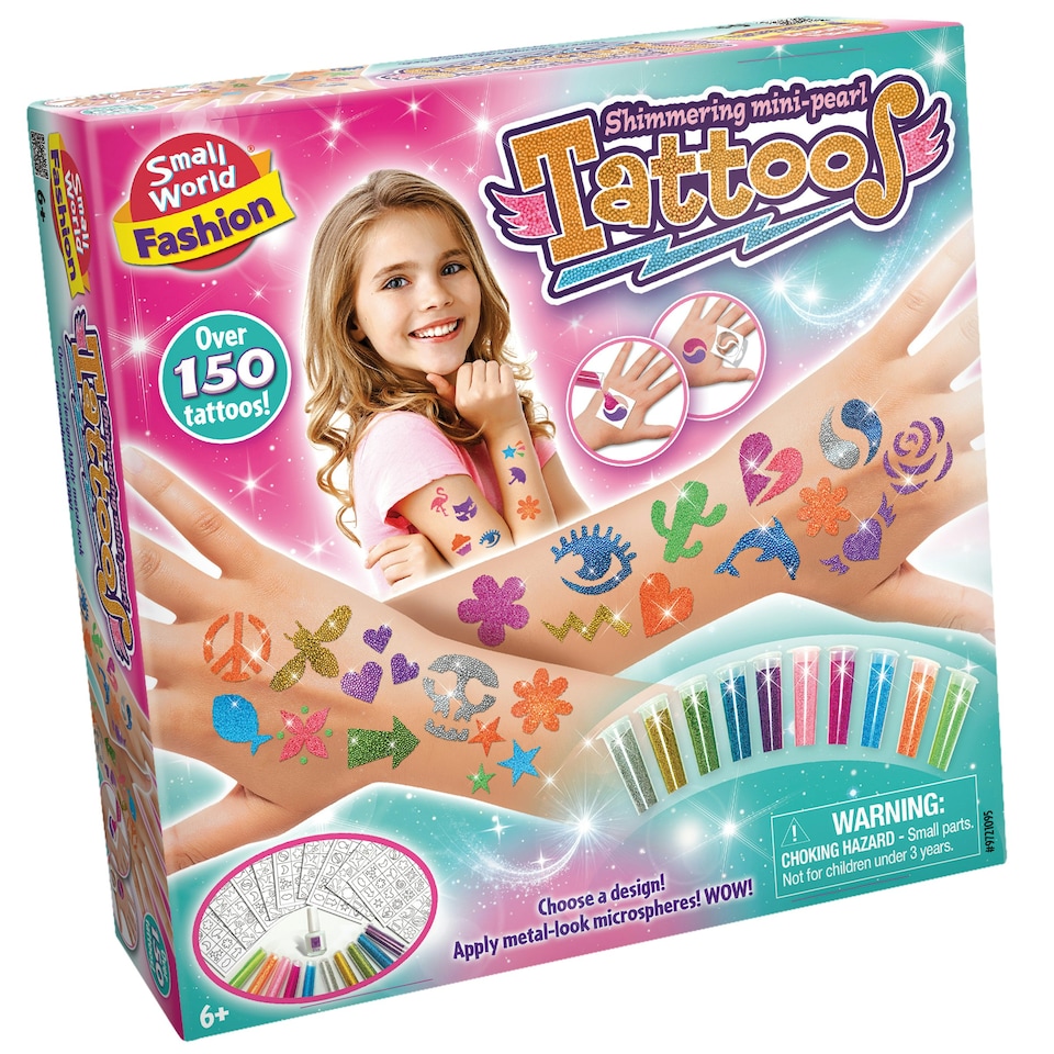 image 1 of Small World Toys Shimmering Mini-Pearl Tattoos
