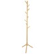 image 1 of Harbour Housewares Free-Standing Wooden Coat Rack - Light Wood