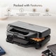 image 3 of VonShef 3 in 1 Snack Maker for Toasties, Waffles & Paninis
