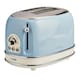image 1 of Ariete 0155/15 Vintage Retro 2 Slice Toaster, Defrost & Reheat, Blue
