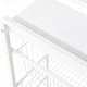 image 8 of Living and Home 4-Tier Kitchen Storage Trolley with Pull-Out Baskets, White | White | 4 Tier