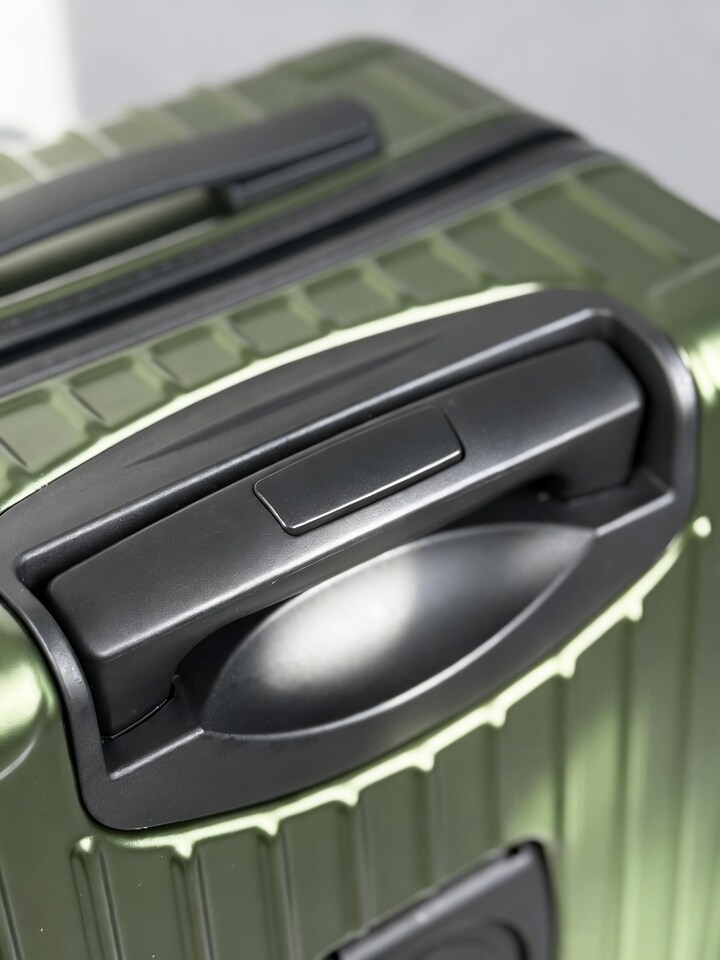 image 1 of Lightweight Hard Shell Check-In Suitcase with Cupholder | Medium Size Luggage