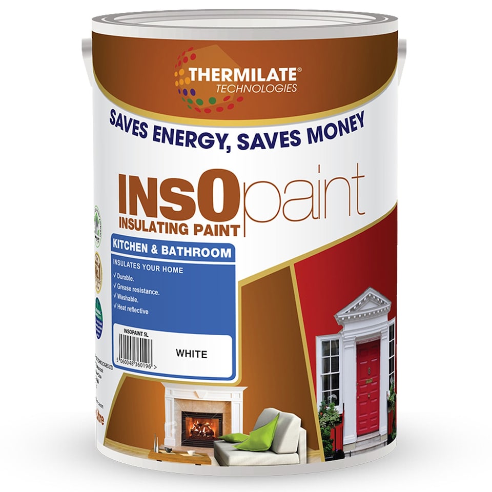 image 1 of InsOpaint Kitchen & Bathroom Paint - Best Anti-Mould Protection, Insulating Walls & Ceilings - Ultra White
