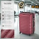 image 2 of Suitcase Set of 4 ABS Hard Shell Luggage Travel Trolley 4 Wheel Lightweight Telescopic Handle | Red | burgundy | 1