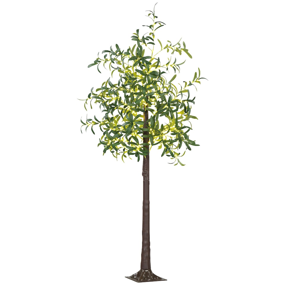 image 1 of HOMCOM 180cm Olive Tree Light w/ 300 Warm White LED Lights Artificial Tree