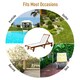 image 6 of Outsunny Outdoor Texteline Chaise Sun Lounger Acacia Wood Bed Recliner w/ Wheels
