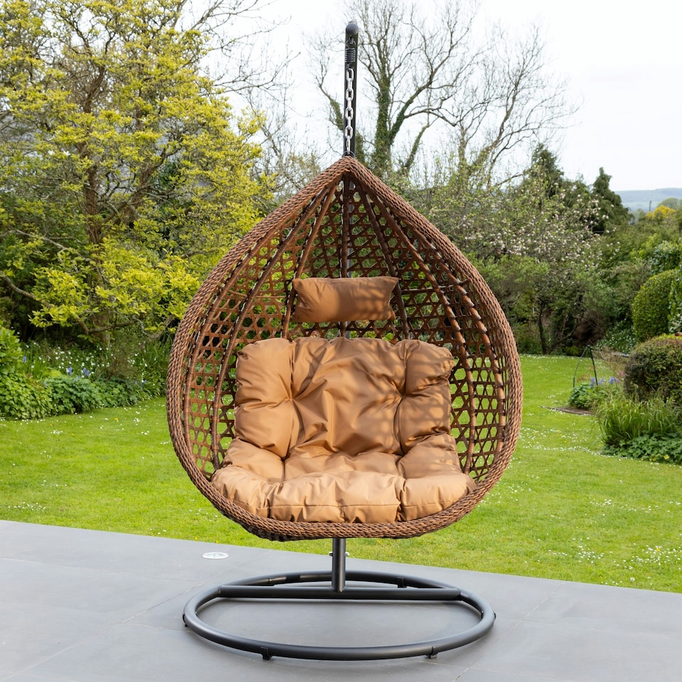image 1 of Henley Swing Chair - Brown