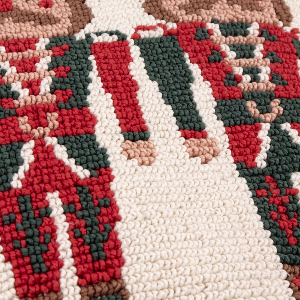 image 1 of Furn Nutcracker Trio Tufted Christmas Cushion