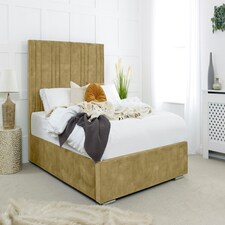Fabio Plush King Bed Frame - Beige