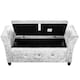 image 9 of Vida Designs Seville Storage Ottoman Bedroom Hallway Chest Bench, Crushed Velvet Silver | Silver | Silver