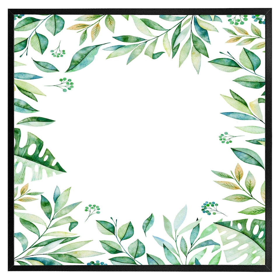 image 1 of Light botanical leaves (Picture Frame) White | L
