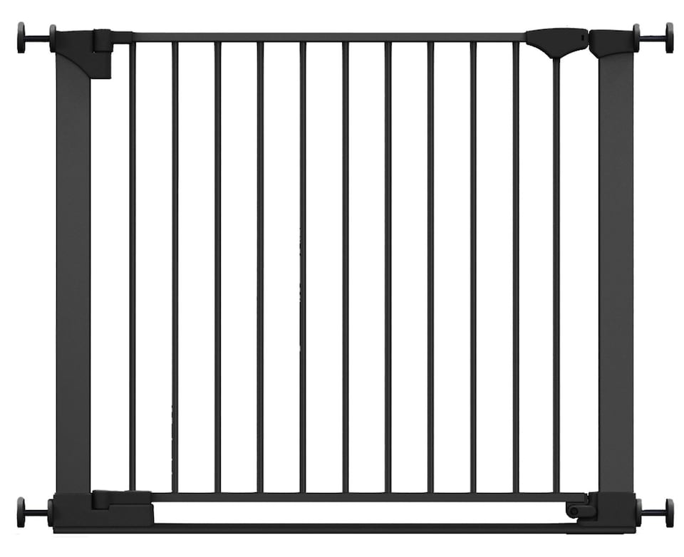image 1 of Safetots SafeStep Gate, Black, 89cm - 96cm, Extra Low Walkthough, 74cm Extra Wide Doorway, One Piece Extra Wide Baby Gate