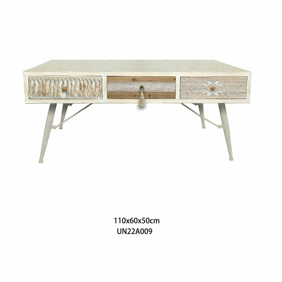 image 1 of Centre Table DKD Home Decor Fir Cotton (110 x 60 x 50 cm) N/A