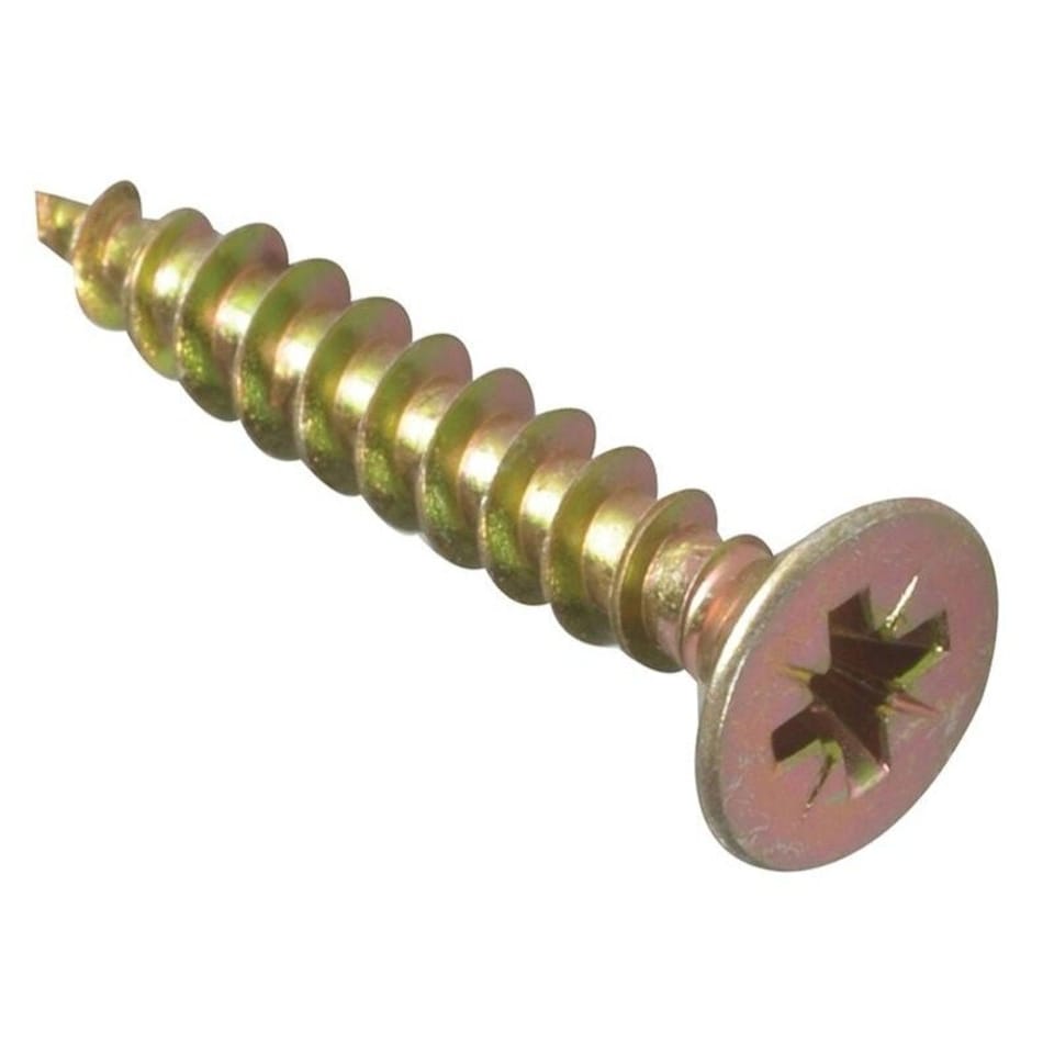 Forgefix Multi-purpose Screws, Pozi, Csk, Zyp - Multi Colour - 5.0 x 25mm