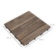 image 7 of Outsunny 27pc Floor Tiles Interlocking Solid Wood DIY Deck Tiles Outdoor Black