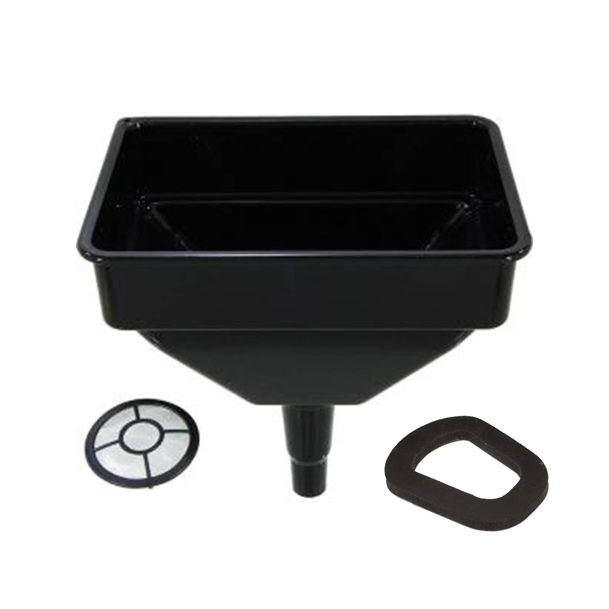 Pegdev Jerry Can Accessory Bundle Premium Rubber Seal & Heavy Duty Funnel Set Leakproof in Black