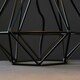 image 3 of ValueLights Pair Of Modern Black Metal Basket Cage Table Lamps With Black Fabric Shades | Black