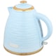 image 1 of HOMCOM Electric Kettle, Fast Boil, 1.7L, 3kW, Swivel, Light Blue Ripple | Blue | Light Blue, Rose Gold