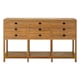 image 1 of Spacious Storage Grey Wood Sideboard, Open Shelf Sideboard For Livingroom, Six Drawers Wooden Sideboard Cream