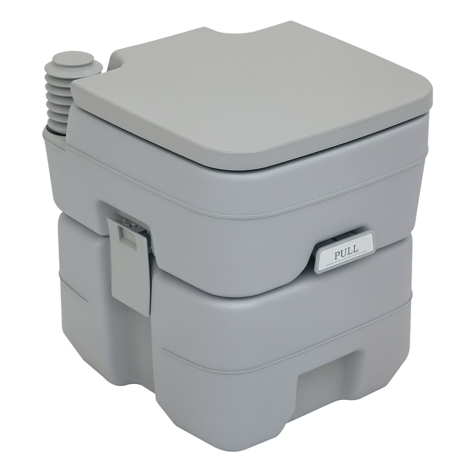 image 1 of Outsunny 20L Camping Toilet Portable Travel WC Caravan Picnic Fishing Restroom