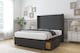 image 3 of Sloomy Devonshire Graphite Dumfries Divan Bed With Mattress 2 Drawers Footend With 54" Wingback Headboard 6' Super King | Grey | Graphite | Super King | 1