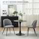 image 8 of HOMCOM Set of 2 Dining Chairs with Shell Backrest and Padded Seat Green