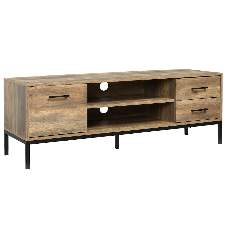 image 1 of HOMCOM TV Stand for TV up to 50 Inches with Storage Coffee