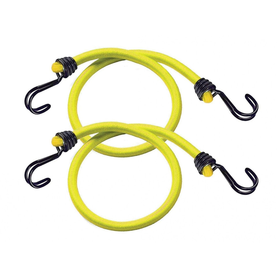 Master Lock Twin Wire Bungee Cords - Yellow - 100cm Yellow