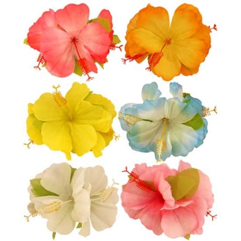 Tropical Hawaiian Hibiscus Flower Hair Clip
