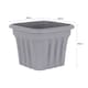 image 4 of Wham Vista 4 x 40cm Square Plastic Garden Planters | Grey | Upcycle Grey