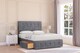 image 2 of Sloomy Cambridge Armour Coniston Divan Bed Base 2 Drawers Left Side With 54 Inch Floor Standing Headboard & 12 Inch Matching Footboard | Grey | Armour | Double | 1