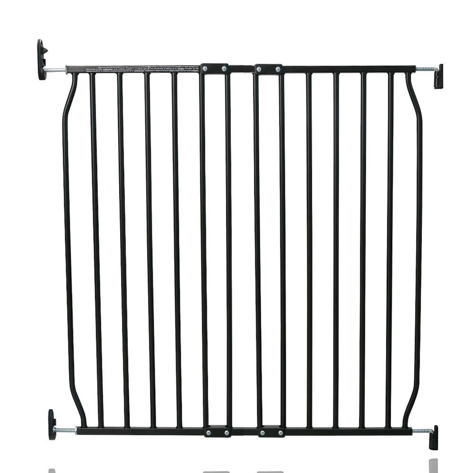 image 1 of Safetots Eco Screw Fit Baby Gate, Black, 80cm - 90cm, Stair Gate for Toddler and Baby, Screw Fit Safety Barrier, Easy Installation Safety Gate