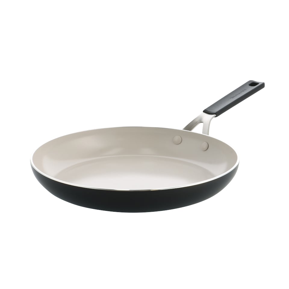 image 1 of KitchenAid Coloured Aluminium Frying Pan, 30cm, Matt Black