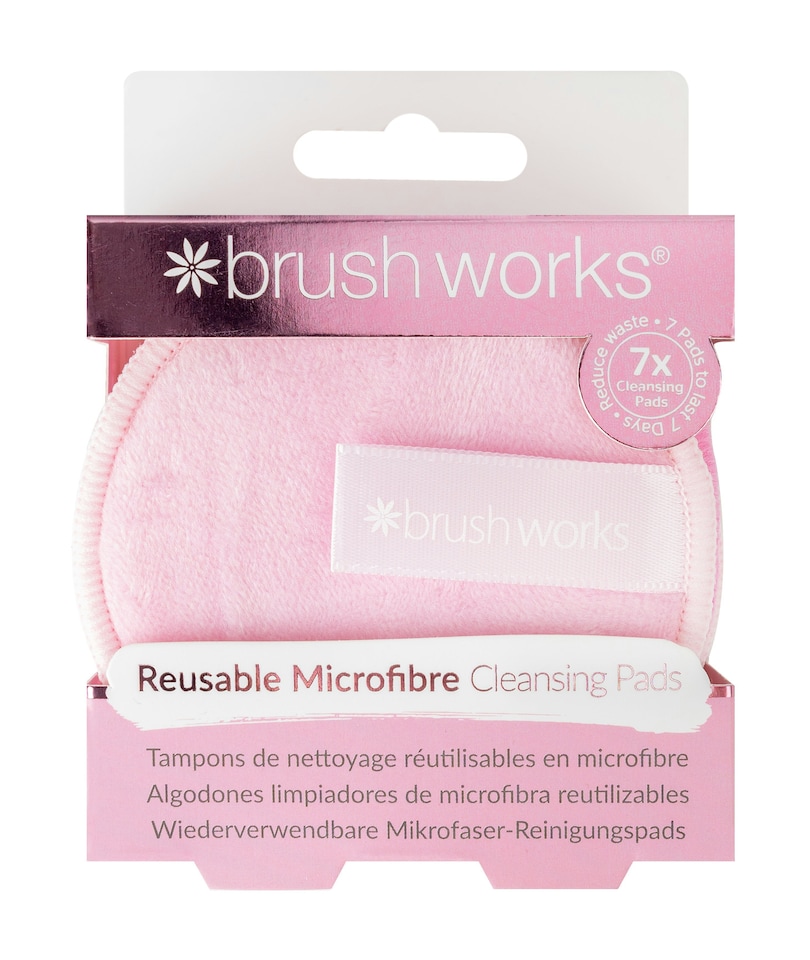 image 1 of Brushworks Reusable Microfibre Cleansing Pads - 7 Pack