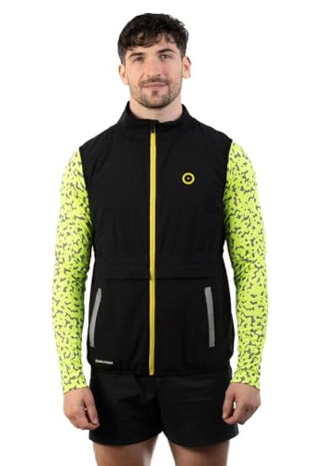image 1 of Bodylite Nightvision Reflective Gilet, High Visibility Outdoor Sports, Cycling, Running Vest, Water Resistant, Optimal Ventilation, Neon Yellow, Medium