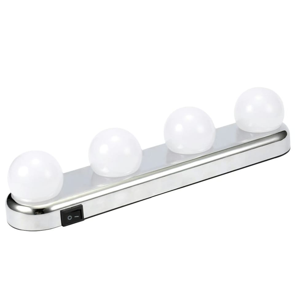 image 1 of Living and Home 4-Bulb LED Vanity Lights for Mirror