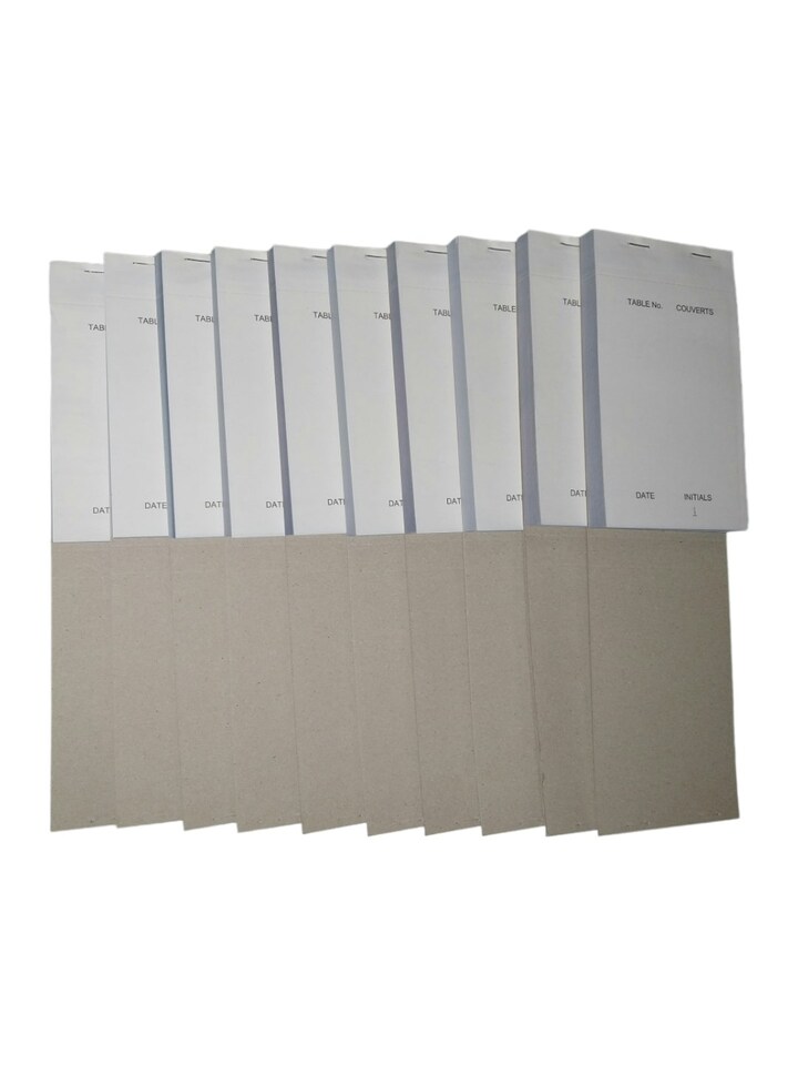 image 1 of Pack of 50 95mm x 165mm White Carbonless Quadruplicate Restaurant Pads