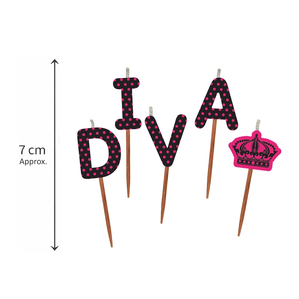 image 1 of Novelty Cake Candle Set - Diva