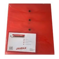 Pack of 24 A4 Red Document Wallets by Janrax