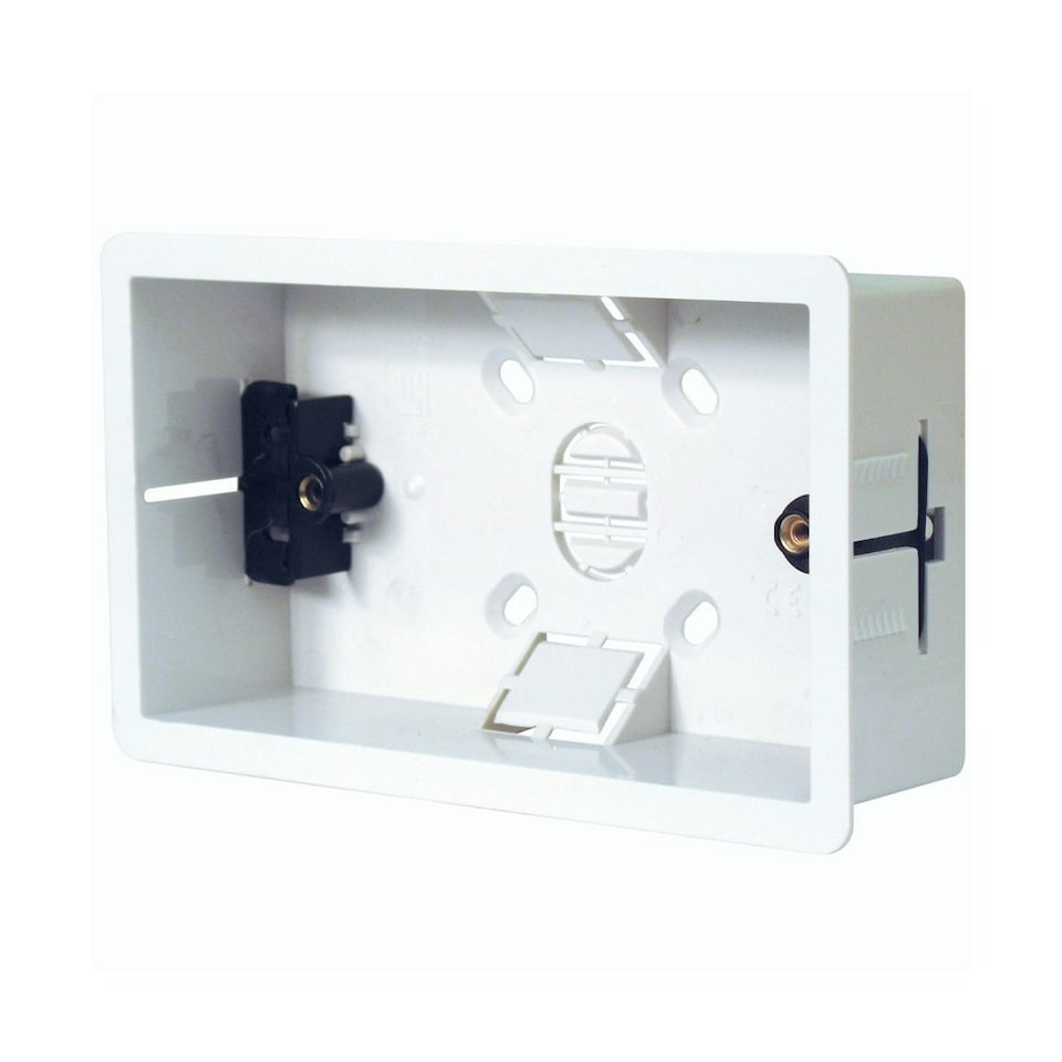 image 1 of Dencon 2 Gang Dry Lining Box - White - One Size