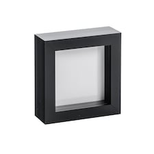 Nicola Spring 4 x 4" Photo Frame - Black - 3D Photo Frame Picture Frame Box Portrait Display Case (12.5 x 12.5cm)