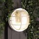 image 1 of CGC Ronnie White Cage Round Bulkhead Light | White | White | Diameter: 19 cm, Depth: 10.3 cm