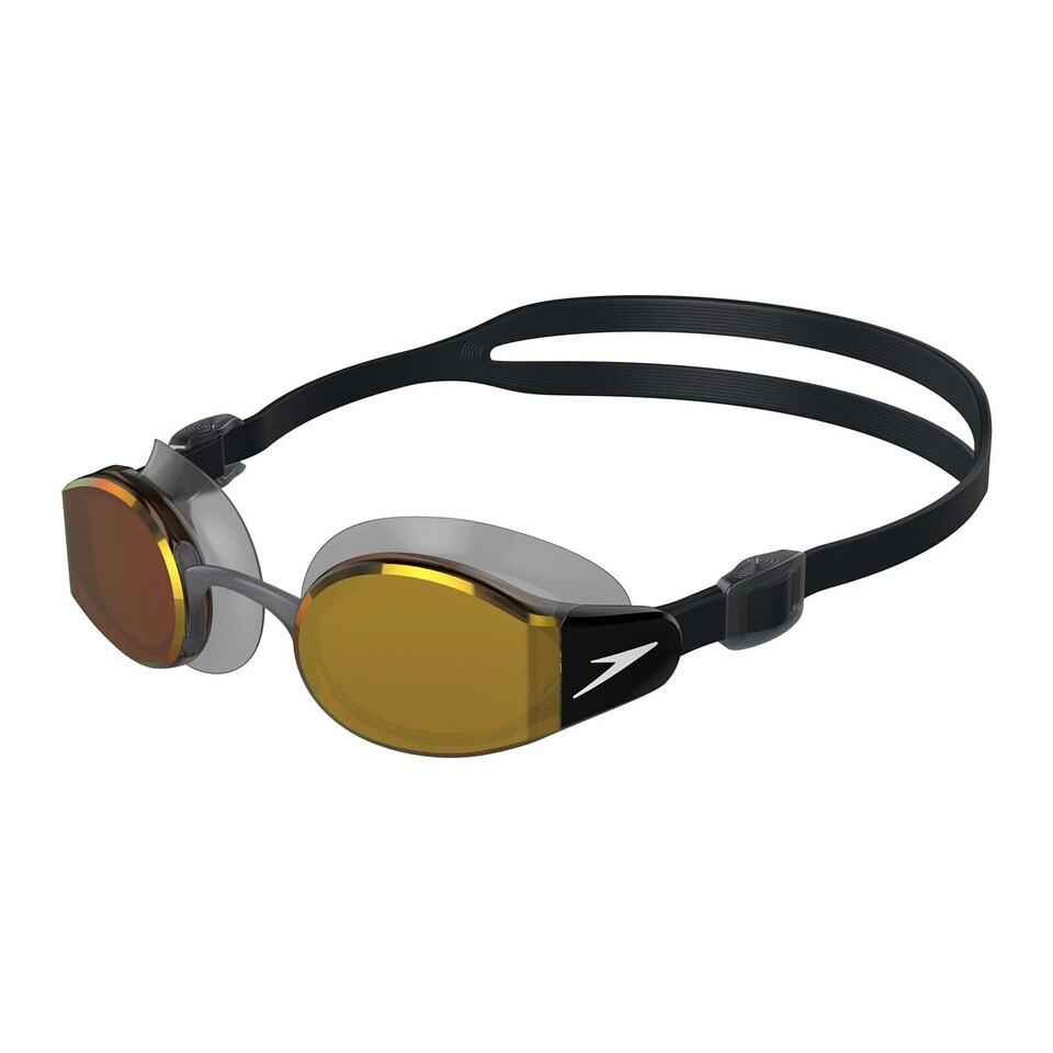 image 1 of Speedo Mens Mariner Pro Mirror Swimming Goggles - Black/Orange - One Size