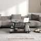 image 5 of HOMCOM Modern TV Cabinet Stand Storage Shelves Table Mobile Black