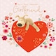 image 1 of Boofle Laying on Top Of Red Heart Girlfriend Valentine's Day Card