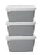 image 1 of Natural Elements 3pc Stackable Food Container Set 900ml