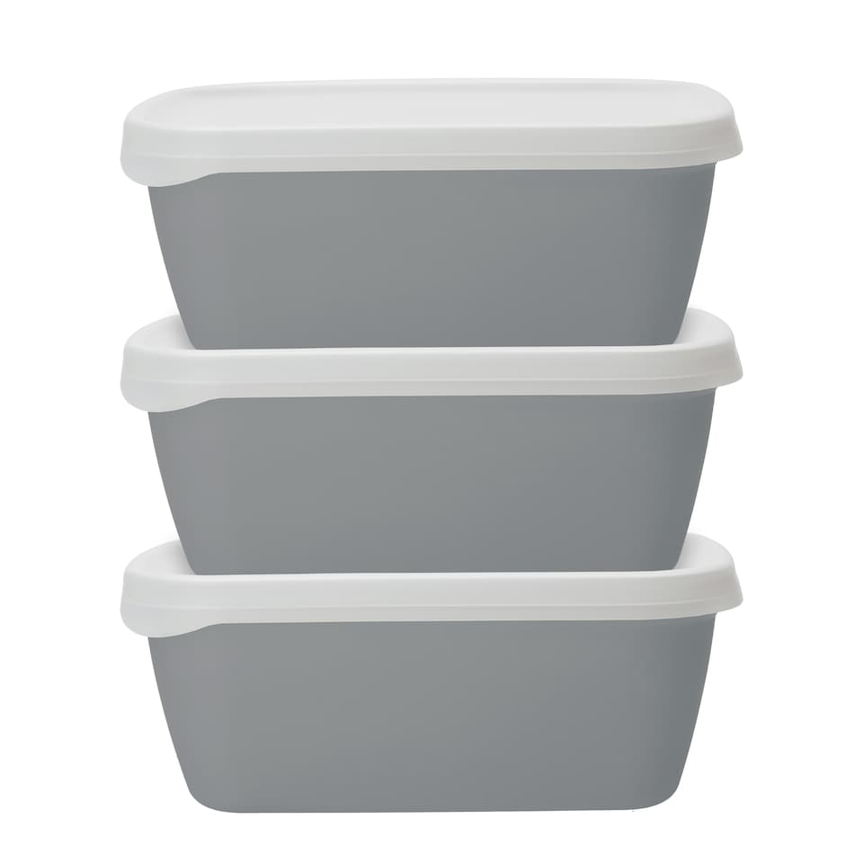 image 1 of Natural Elements 3pc Stackable Food Container Set 900ml