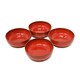 image 1 of Verano Spanish Ceramics Selena Glazed Set of 4 Small Bowls - 10cm Red Red