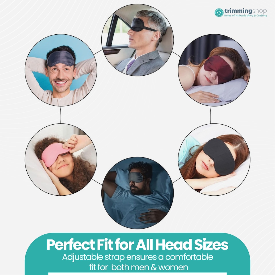 image 1 of 3D Sleep Eye Mask with Adjustable Strap Luxury Blindfold Sleep Mask